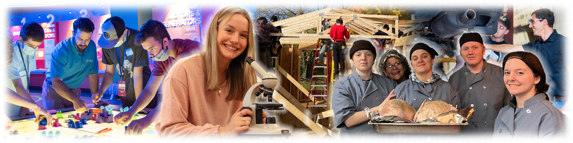 A montage of students participating in a variety of BOCES vocational classes