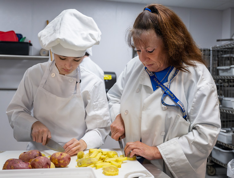 culinary student and instructor